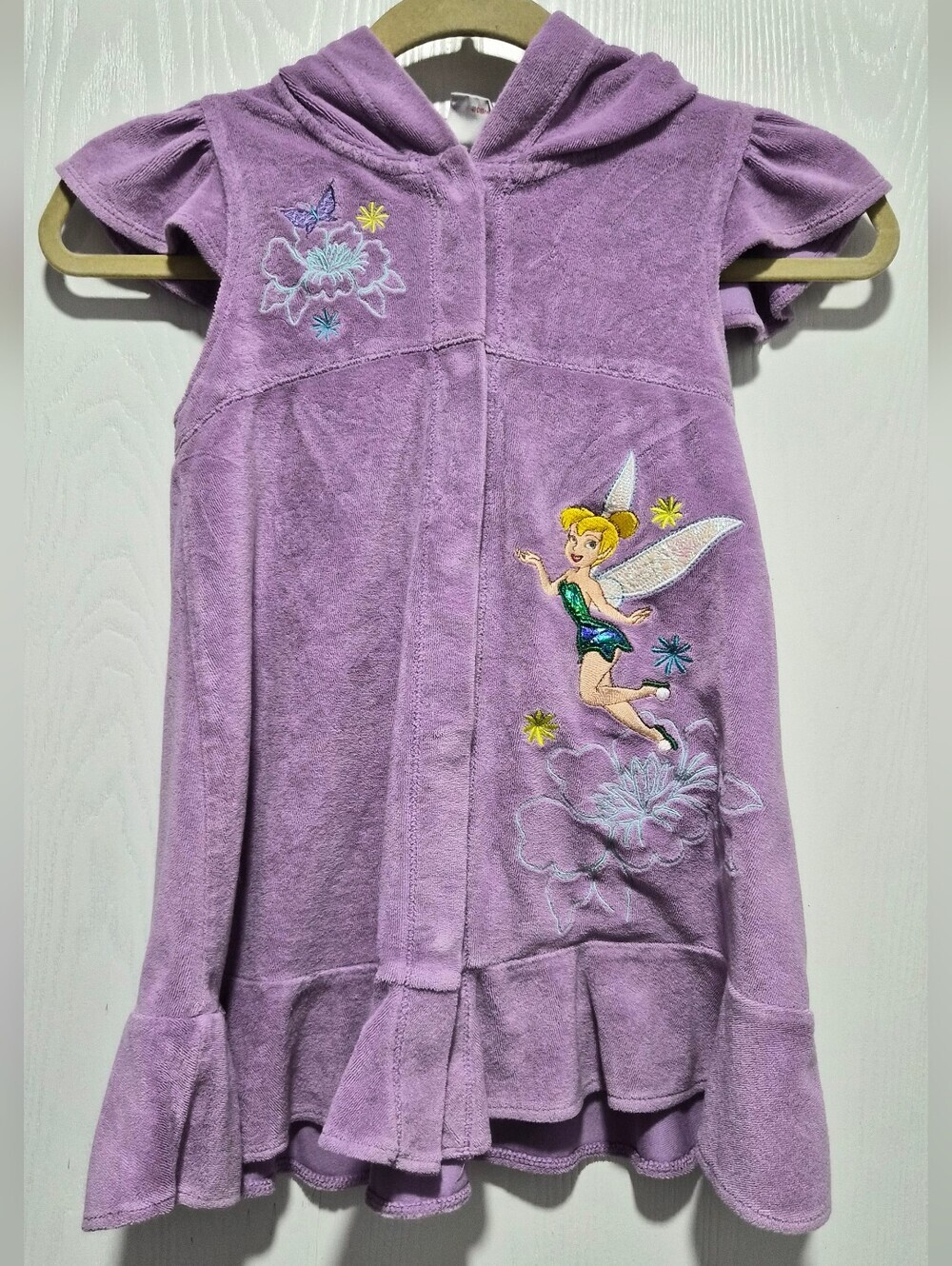 Vintage Disney Store Tinkerbell Purple Swim Cover Up Size 7/8